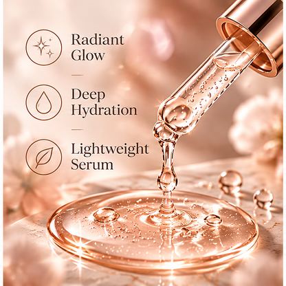 Lumtiva OrbitBloom Rejuvenating Serum – benefits and texture concept view