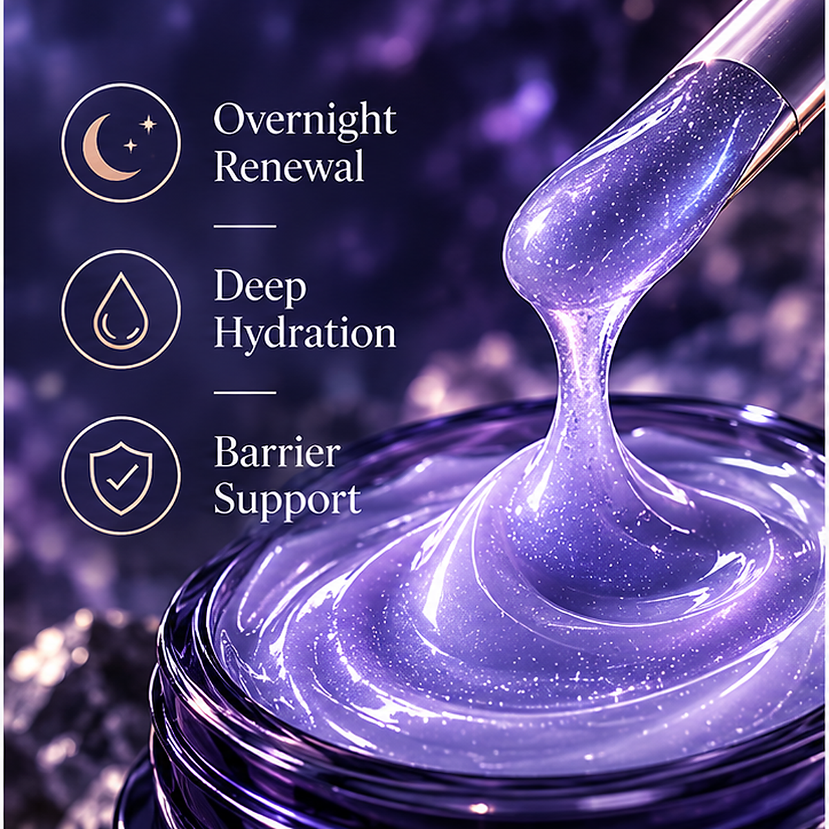Lumtiva GalaxyRepair Night Mask – benefits and texture concept view