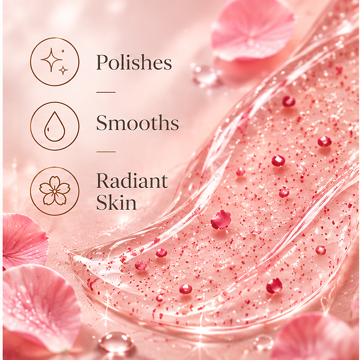 Lumtiva PetalRenew Exfoliating Gel – benefits and texture concept view