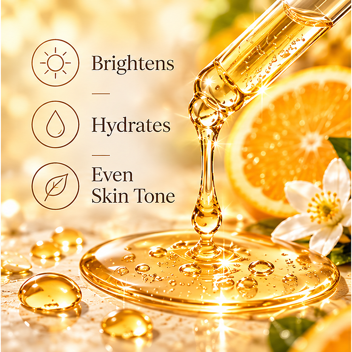 Lumtiva SunDrop Vitamin C Essence – benefits and texture concept view