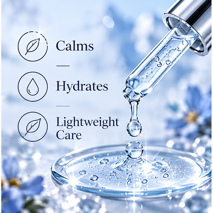 Lumtiva SnowMelt Calming Ampoule – benefits and texture concept view